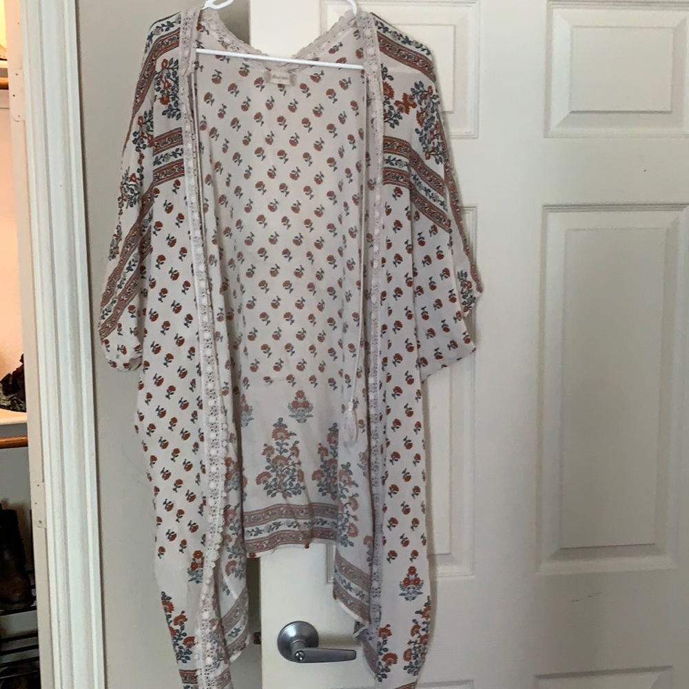 Floral fall kimono